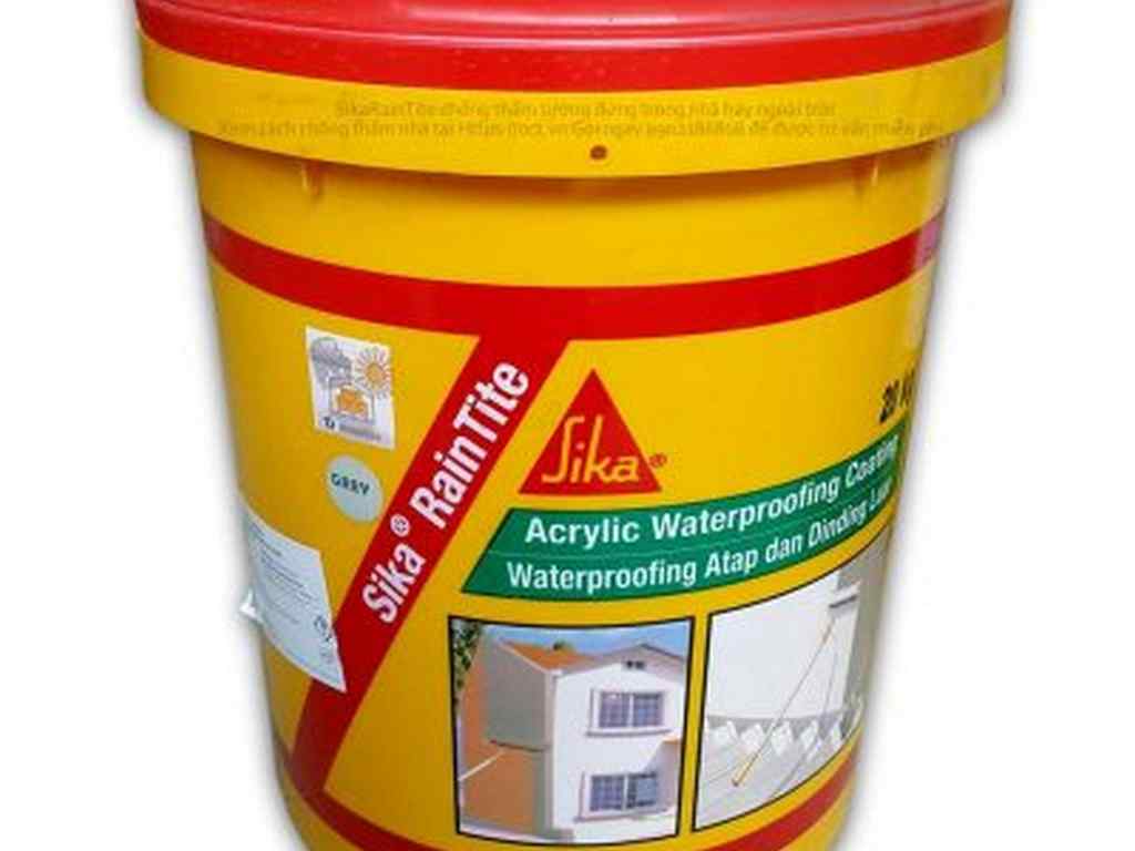 Sika Raintite sơn chống thấm tường nhà gốc Acrylic