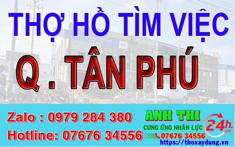 Thợ hồ Quận Tân Phú, TP HCM