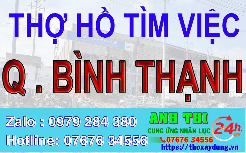 Thợ hồ Quận Bình Thạnh, TP HCM