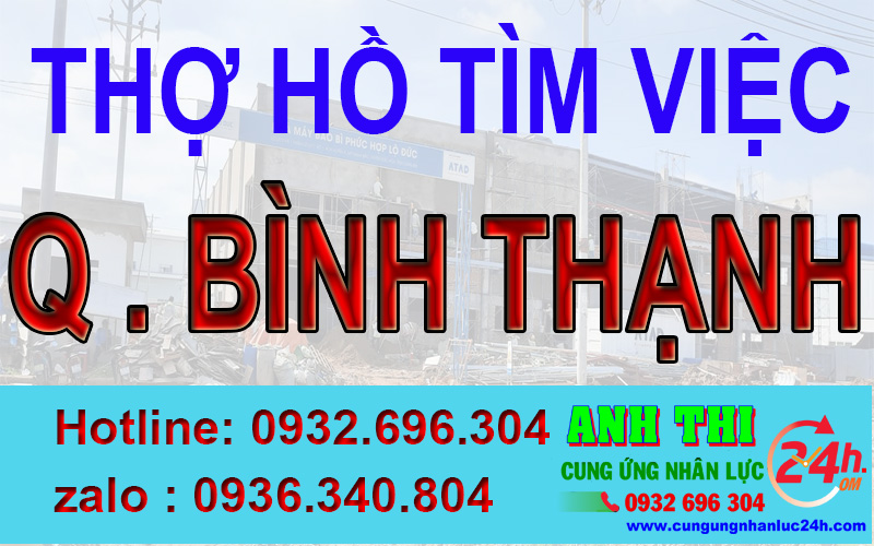 Thợ hồ đăng ký xin việc tại quận Bình Thạnh