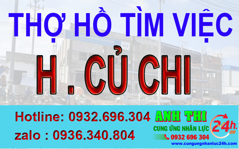 Thợ hồ xin việc tại huyện Củ Chi