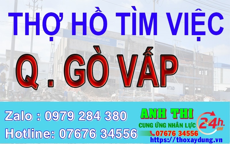 Thợ hồ Quận Gò Vấp, TP HCM