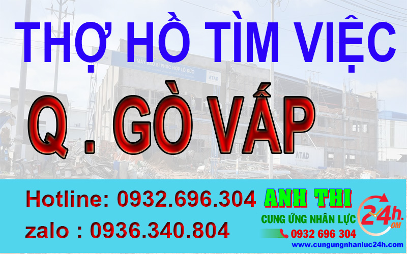 Thợ hồ đăng ký xin việc tại quận Gò Vấp