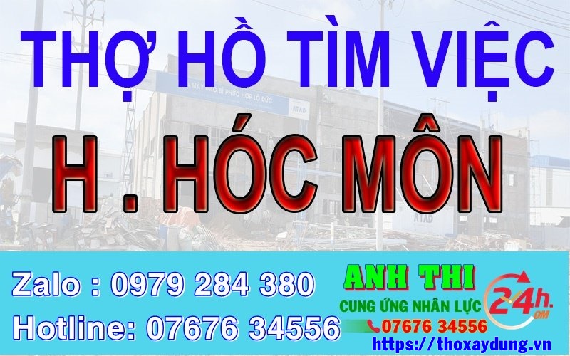 Thợ hồ Huyện Hóc Môn, TP HCM