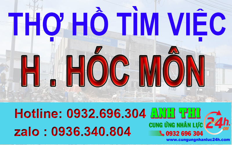 Thợ hồ xin việc tại Huyện Hóc Môn
