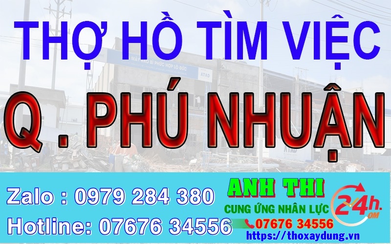 Thợ hồ Quận Phú Nhuận, TP HCM