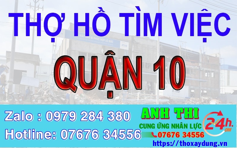 Thợ hồ Quận 10, TP HCM