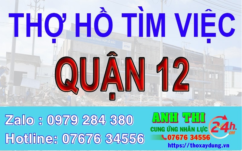 Thợ hồ Quận 12, TP HCM