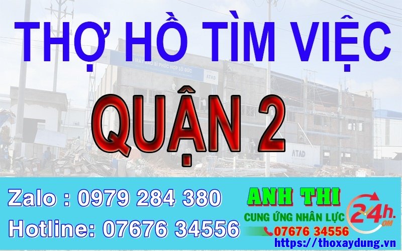 Thợ hồ Quận 2 Thành Phố Hồ Chí Minh