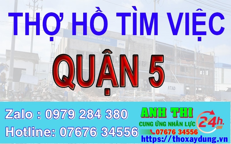 Thợ hồ Quận 5, TP HCM