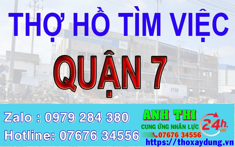 Thợ hồ Quận 7. TP HCM