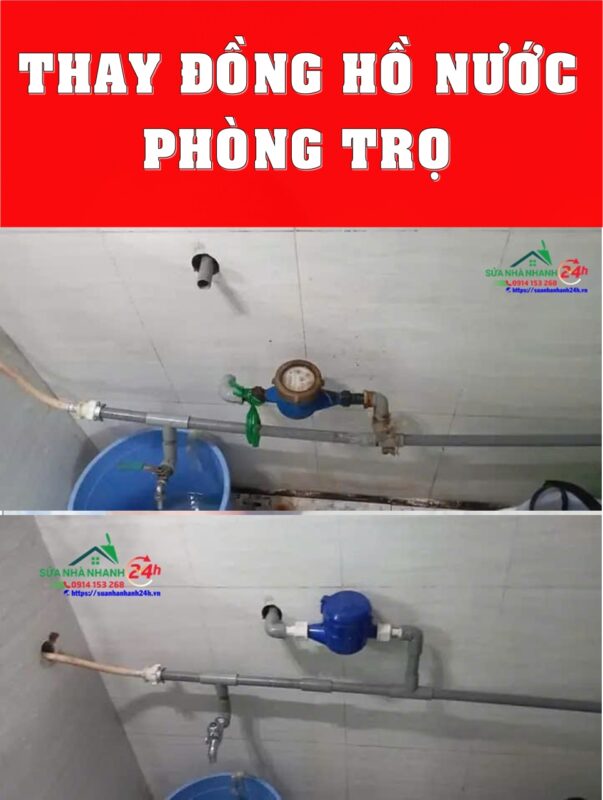 Thay đồng hồ cấp nước cũ