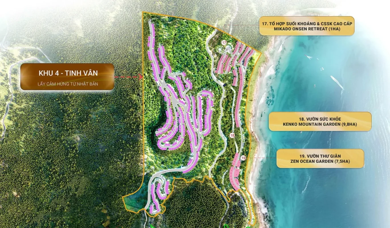 Mặt bằng tiện ích phân khu Tinh Vân